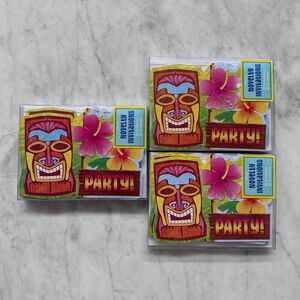 Lot of 3 Tropical Tiki Luau Party Amscan Novelty 20 Invitations & Envelopes New